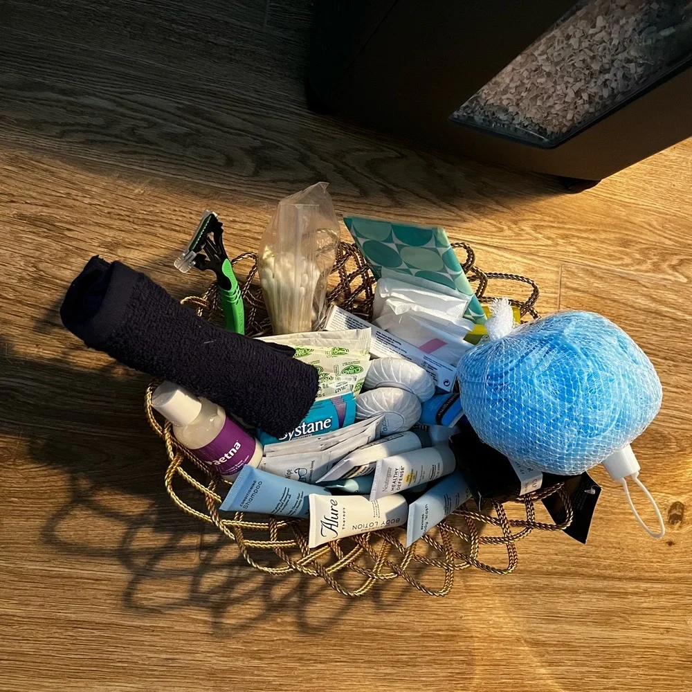 Basket of Guest-Sized Bath Goodies
